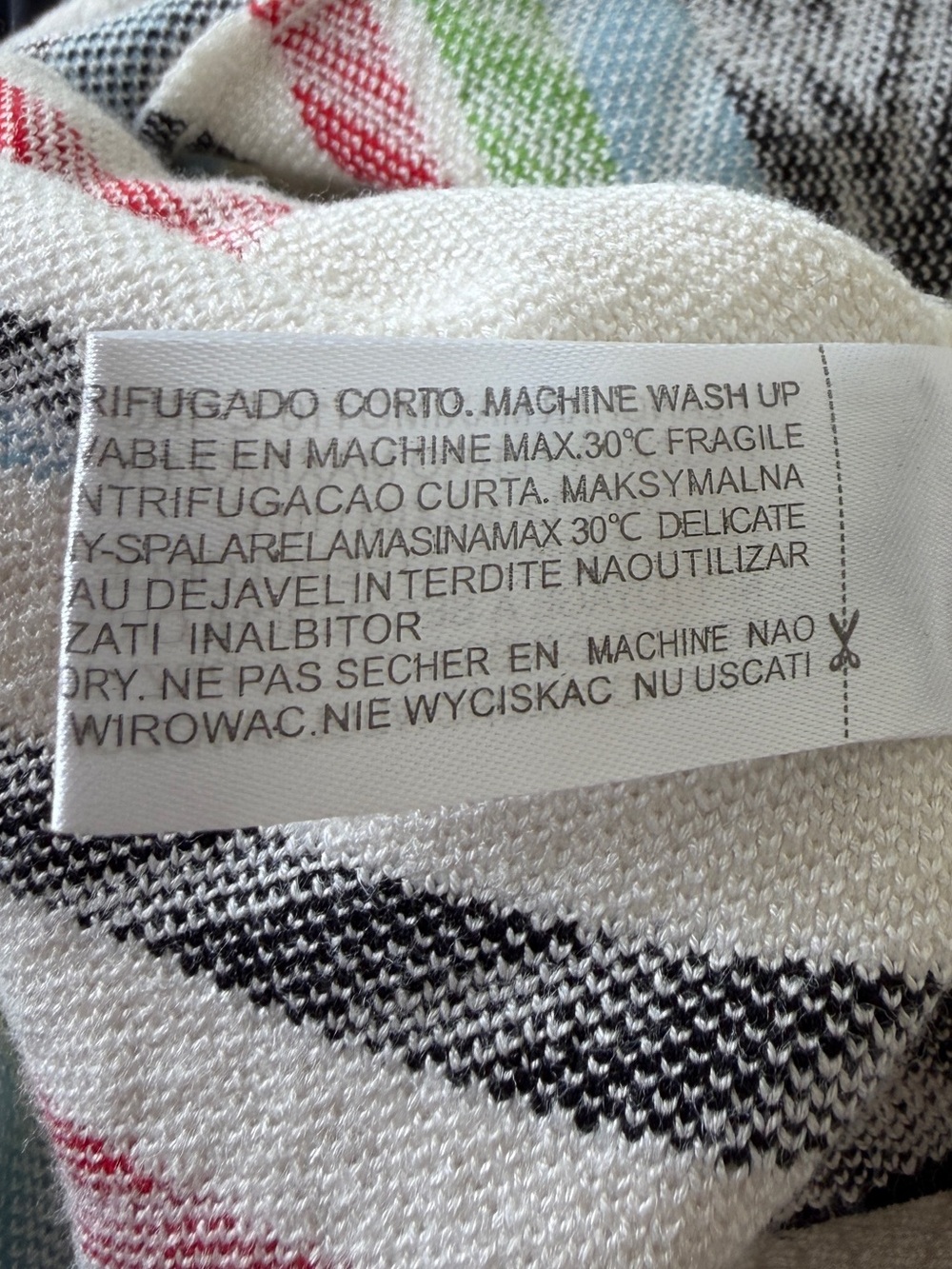 CHINSTUDIO Button Front Knit Vest Chevron Stripe Trim Preppy Nautical Nordic - Picture 13 of 17